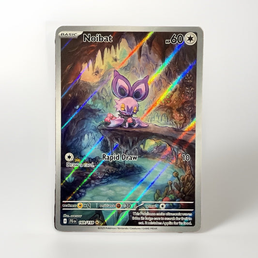 Pokémon Noibat 169/159 SV09 Journey Together Illustration Rare Full Art Holo EN