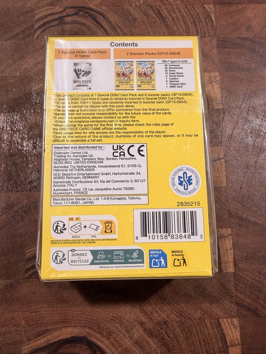 Bandai One Piece Card Game Adventure on Kami's Island Booster Box EN OP15-EB04