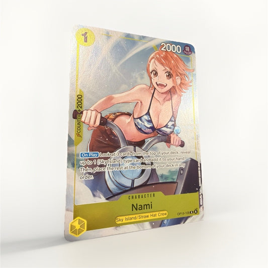 Bandai One Piece CCG OP-05 OP05-108 Nami Alternative Art Foil Rare Character